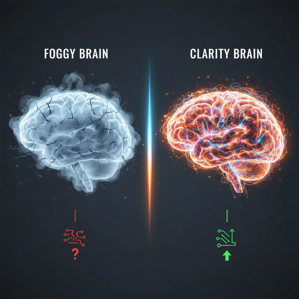 Brain transformation from fog mode to clarity mode